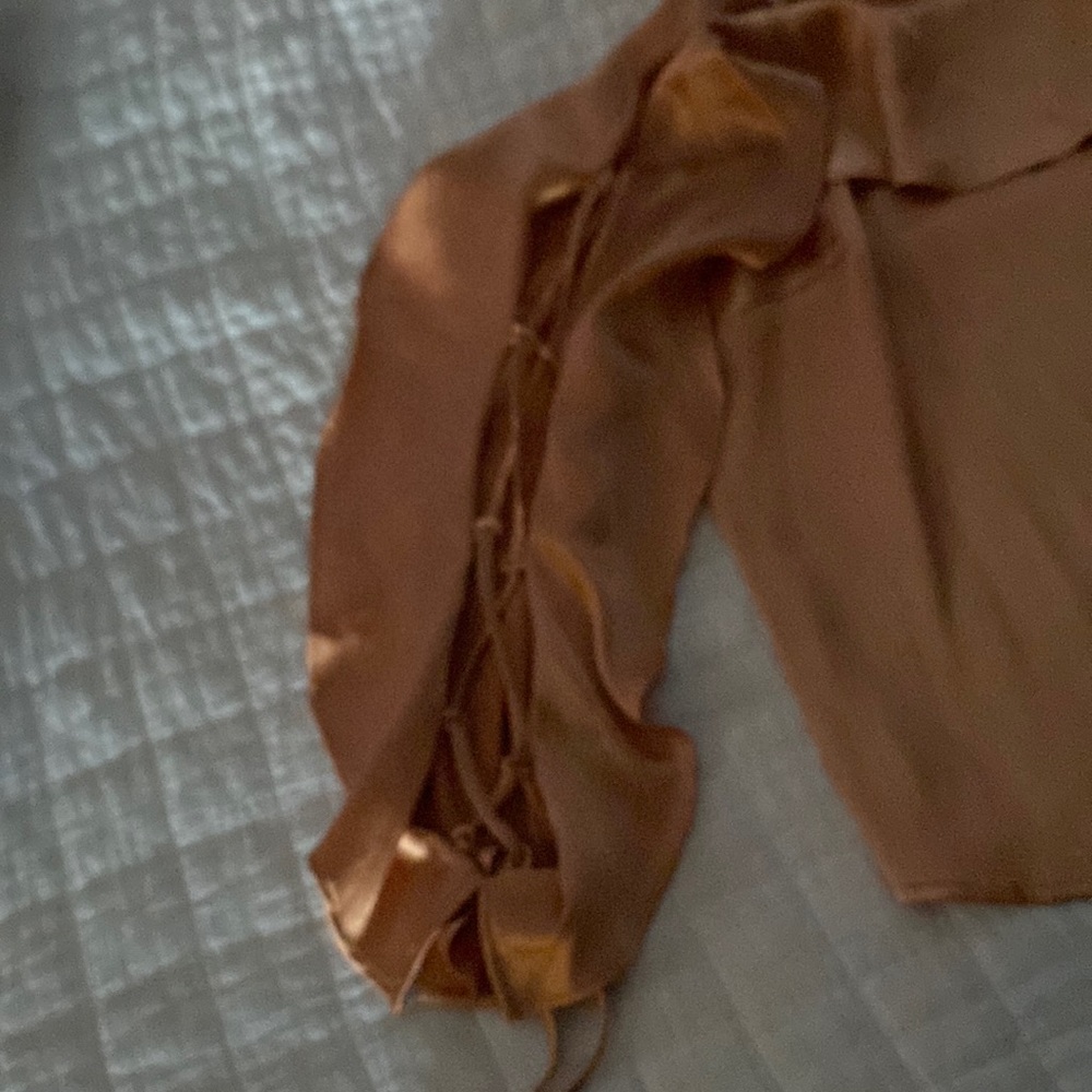 Orange size small orange blouse.